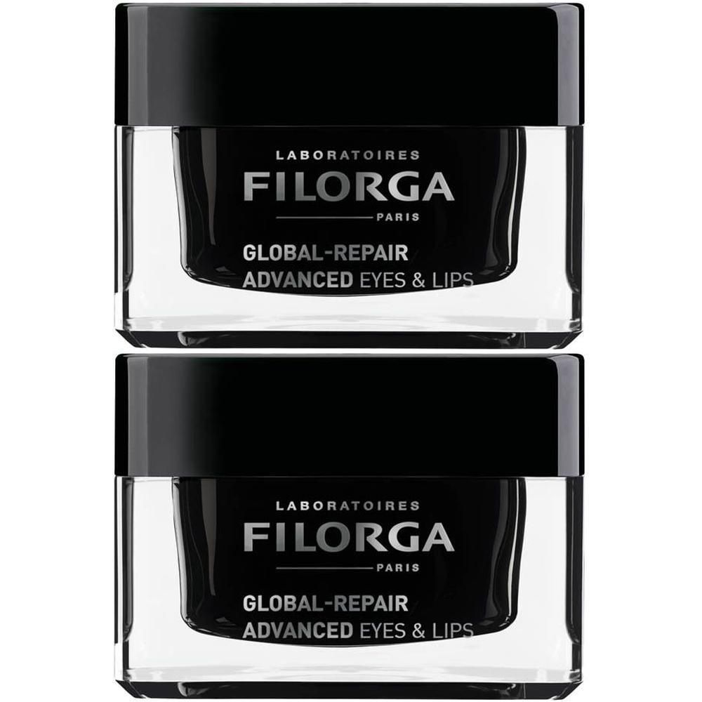 Deux pots de crème Filorga GLOBAL-REPAIR ADVANCED EYES & LIPS.