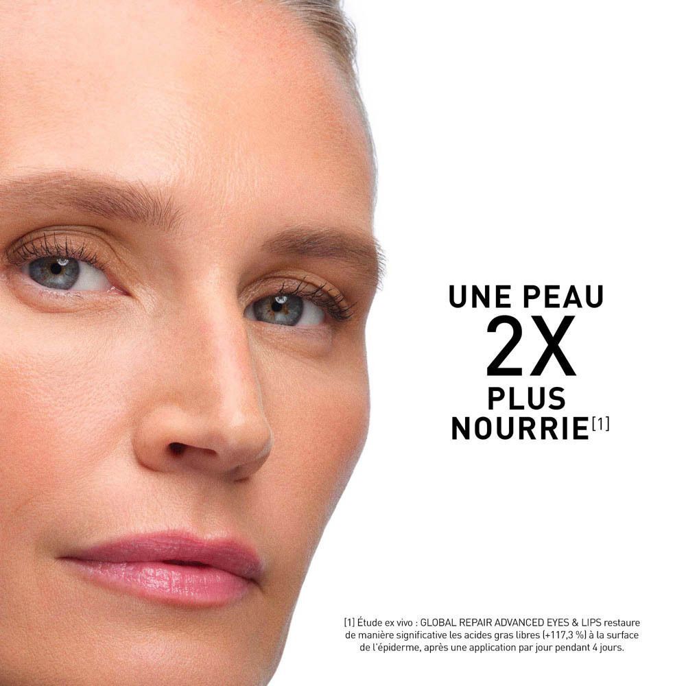 Peau avec le texte "2x plus nourrie".