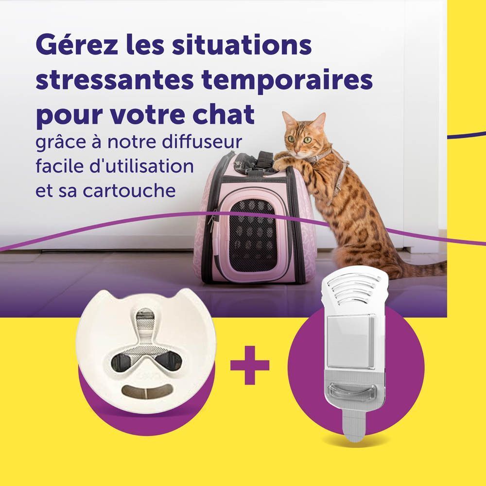Diffuseur et recharge FELIWAY Help! pour gérer le stress du chat.