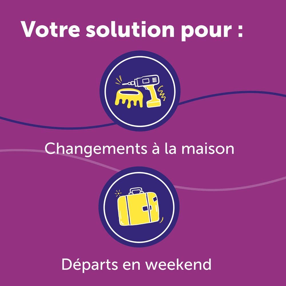 Votre solution pour : Changements à la maison, Départs en week-end.