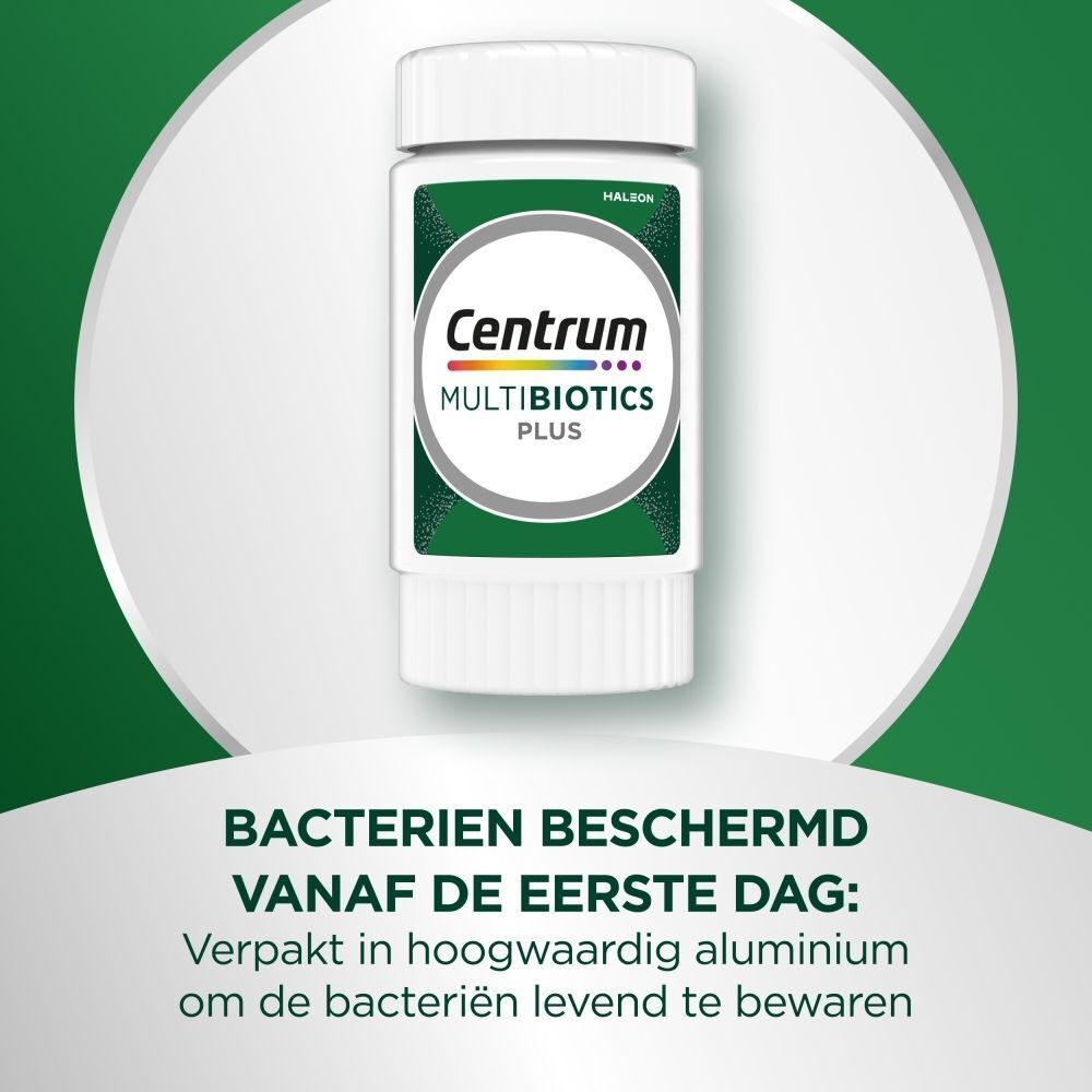 Centrum MultiBiotics Plus capsule in aluminium flesje.