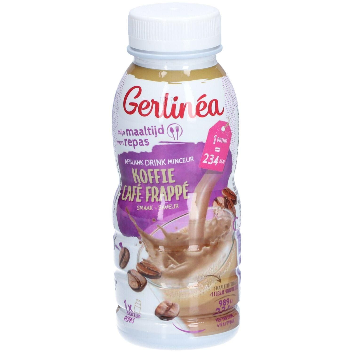 Gerlinéa Maaltijdvervangende drank, Koffie Frappé smaak. 234 kcal per portie.