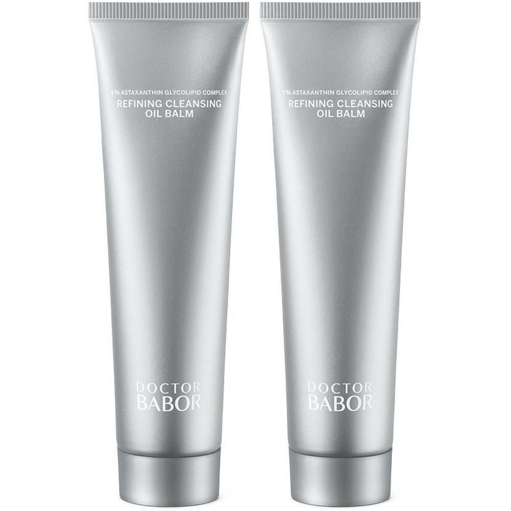 Deux tubes argentés de Doctor Babor Refining Cleansing Oil Balm.