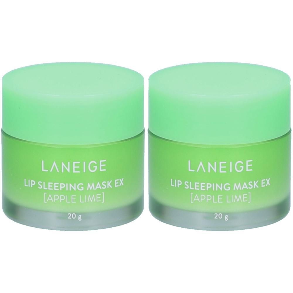 Twee potjes LANEIGE Lip Sleeping Mask Apple Lime 20g.