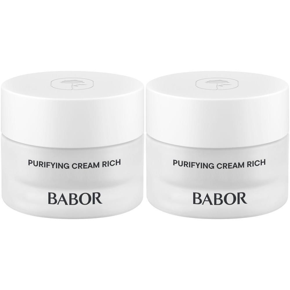 Deux pots de Babor Purifying Cream Rich.