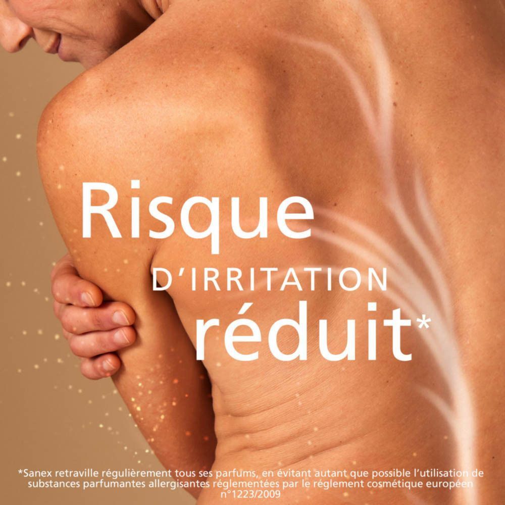 Sanex Crème de douche réduit le risque d'irritation.