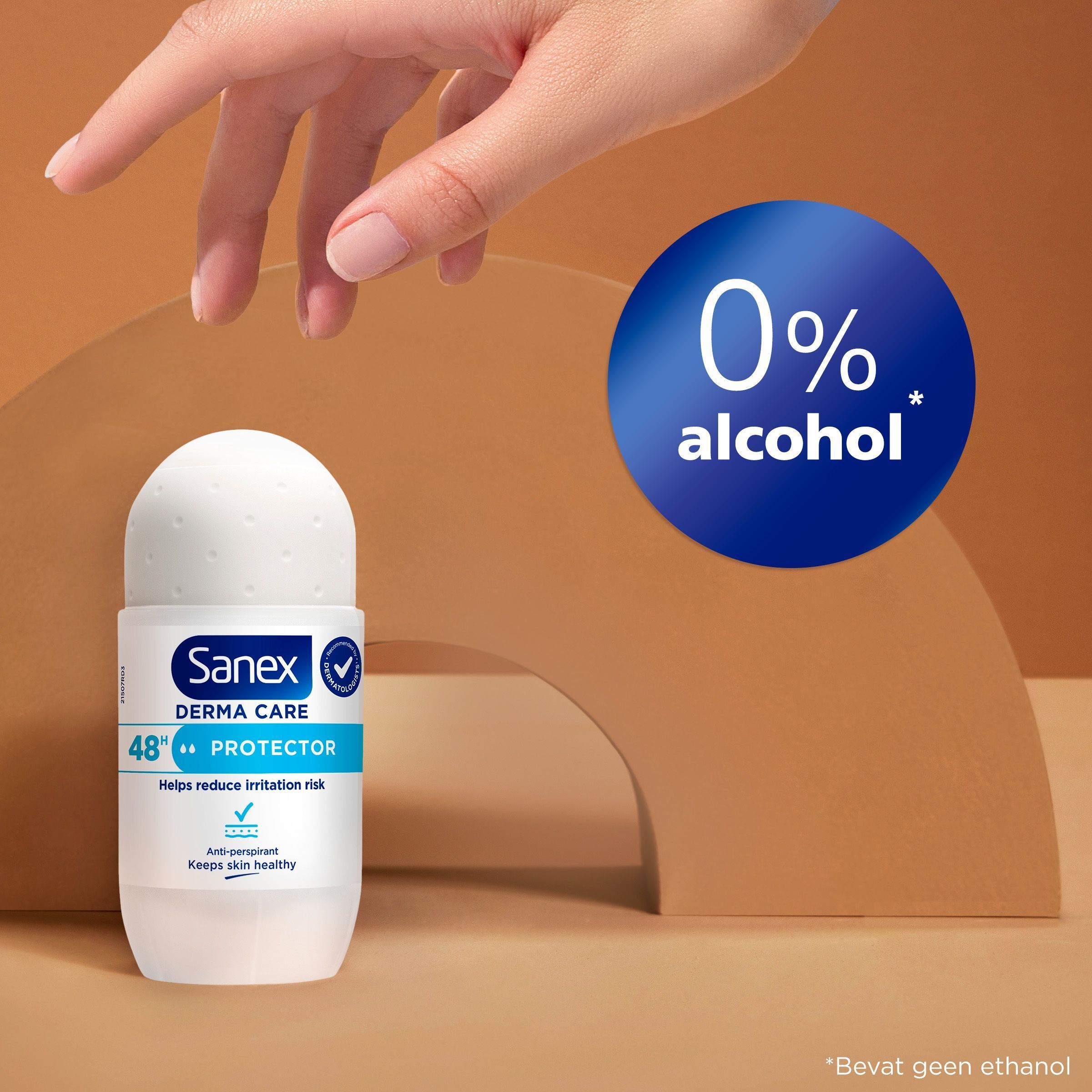 Sanex Dermo Protector roll-on deodorant, 0% alcohol.
