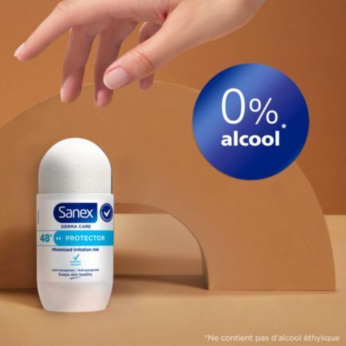 Sanex Derma Care Roll-on: 0% alcool.