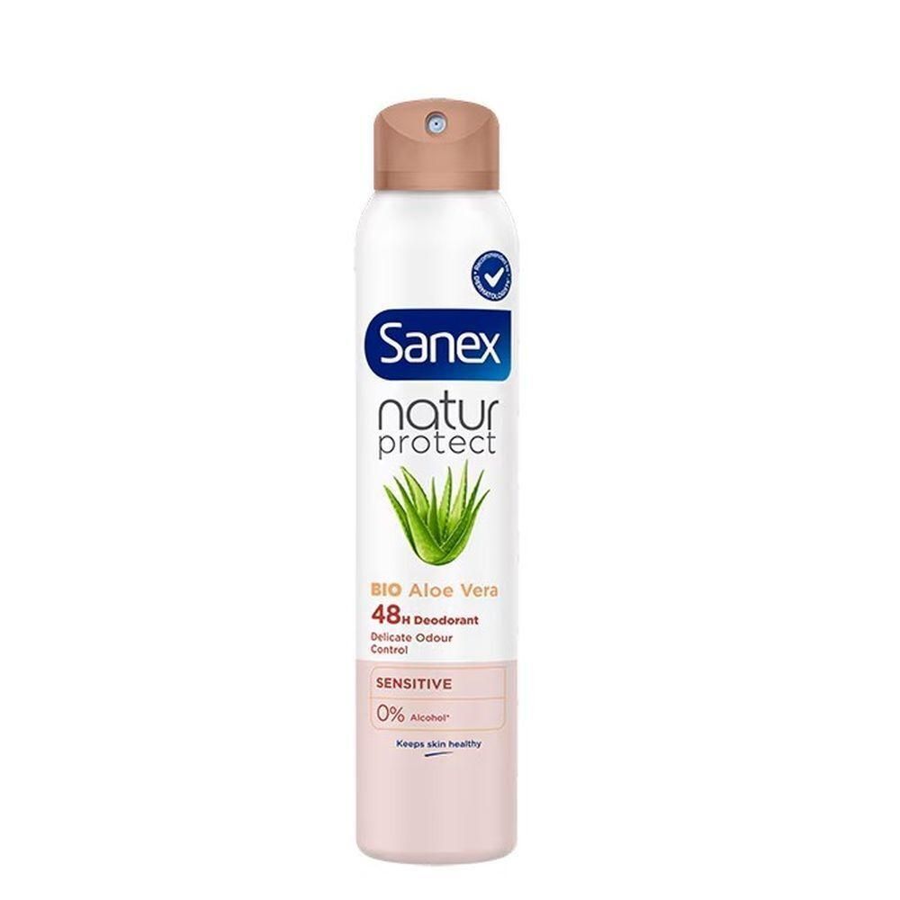 Sanex Natur Protect spray déodorant à l'Aloe Vera, 48h, peau sensible.