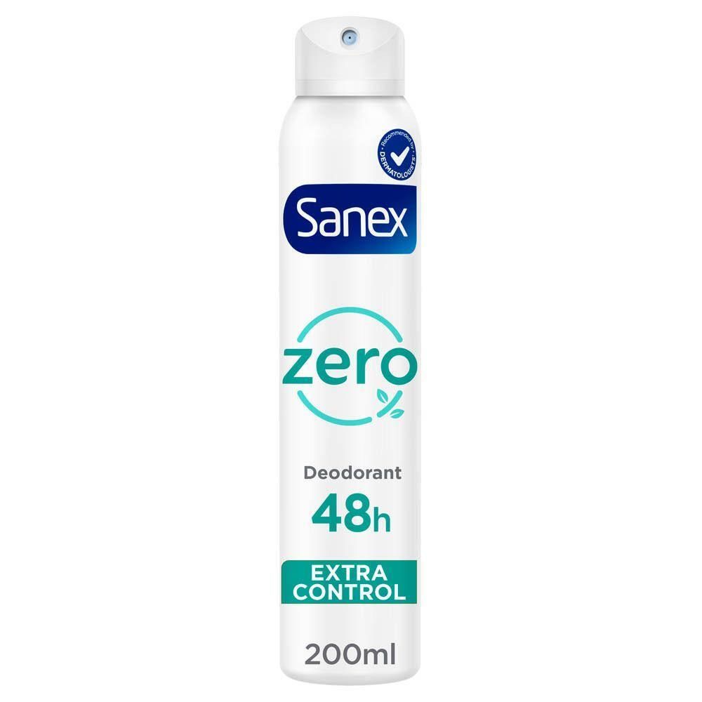 Sanex Zero% Déodorant Spray, 48h Extra Control, 200ml.