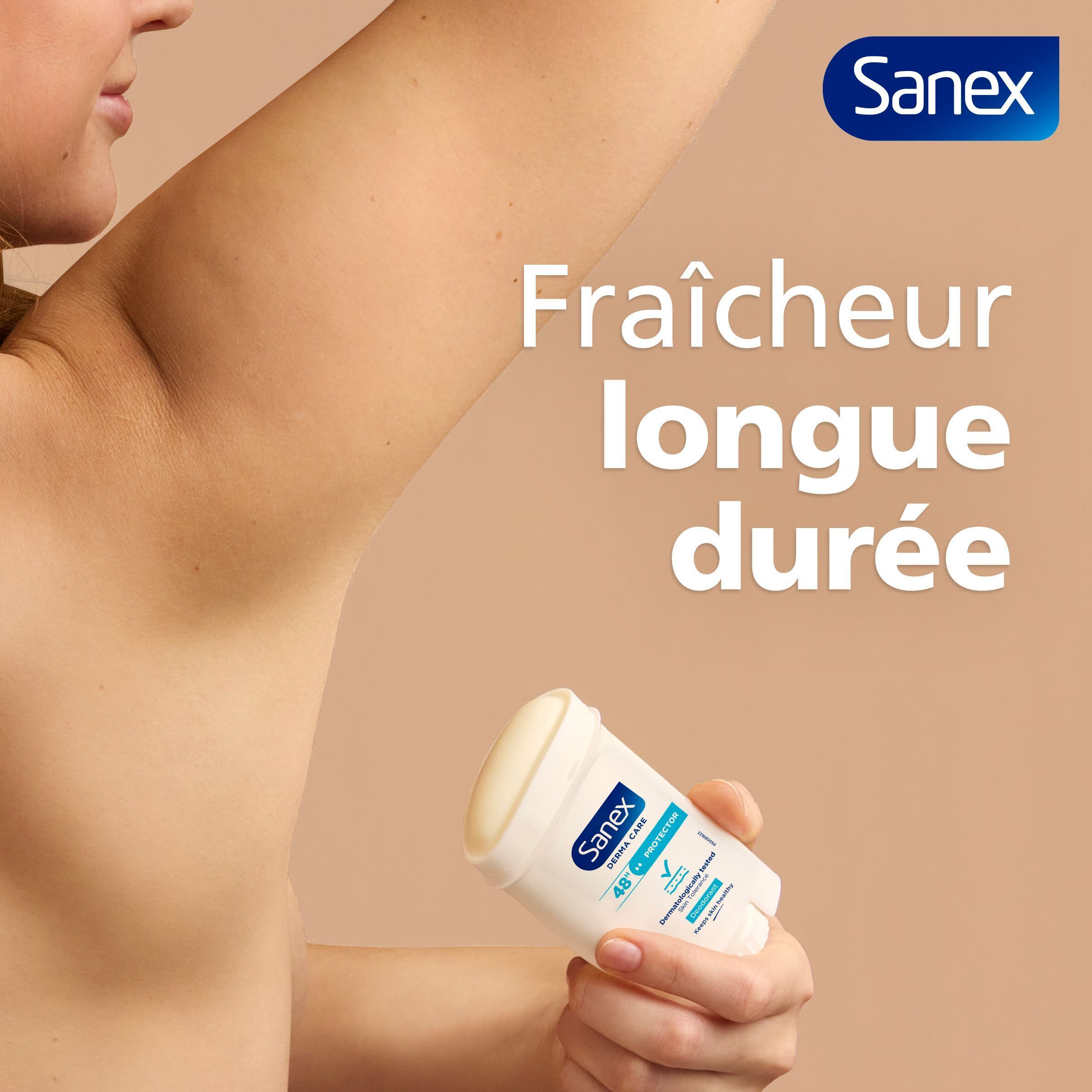 Stick déodorant Sanex pour une fraîcheur longue durée. Testé dermatologiquement.