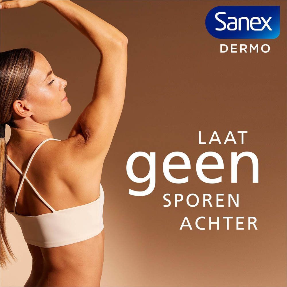 Sanex Derma Care Invisible deodorant stick, 0% alcohol.