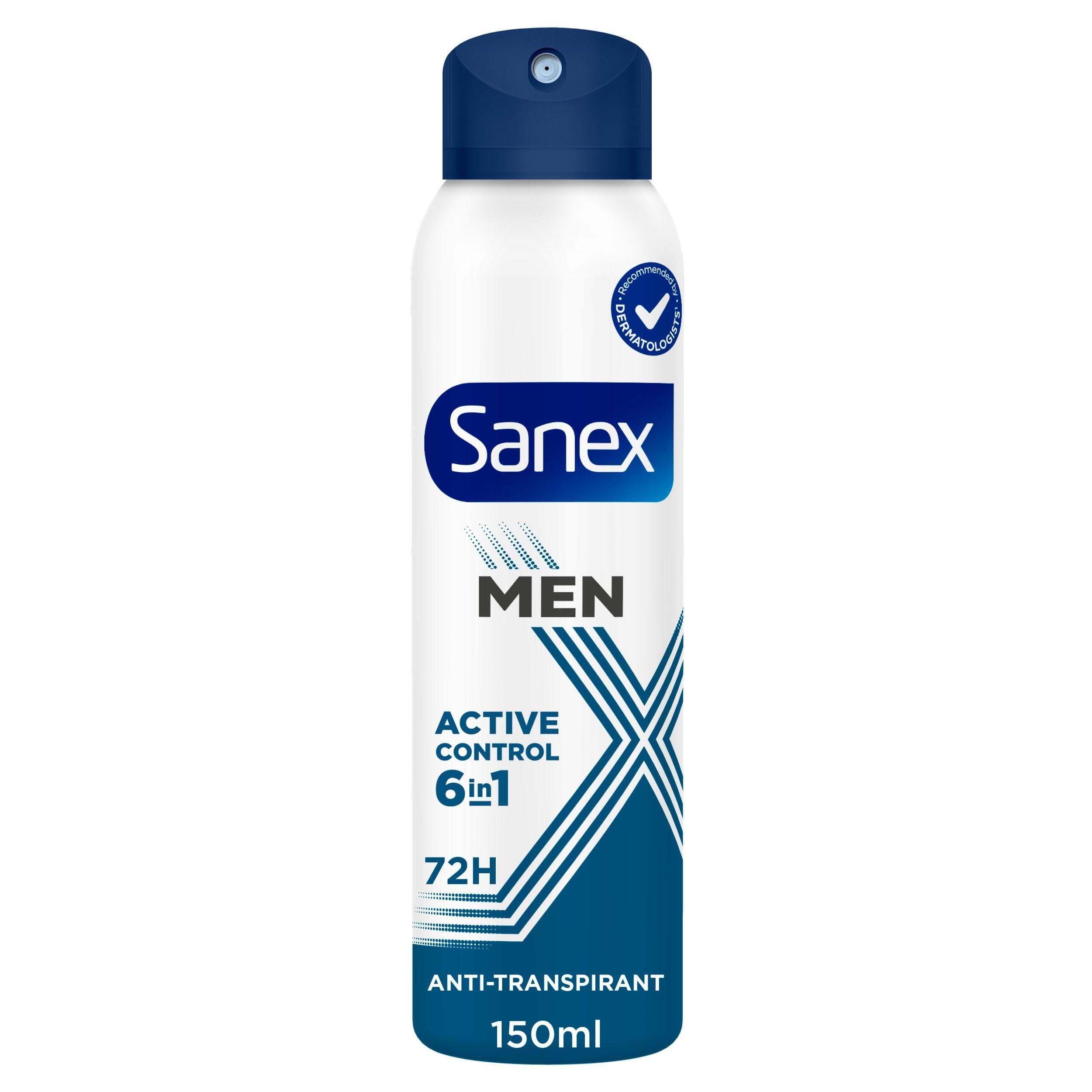 Sanex Men Active Control 72h Anti-Transpirant Spray. 150ml.