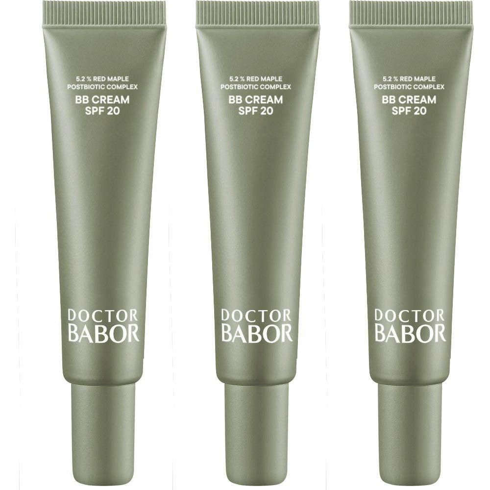 Drie kaki tubes Babor BB Cream SPF 20.