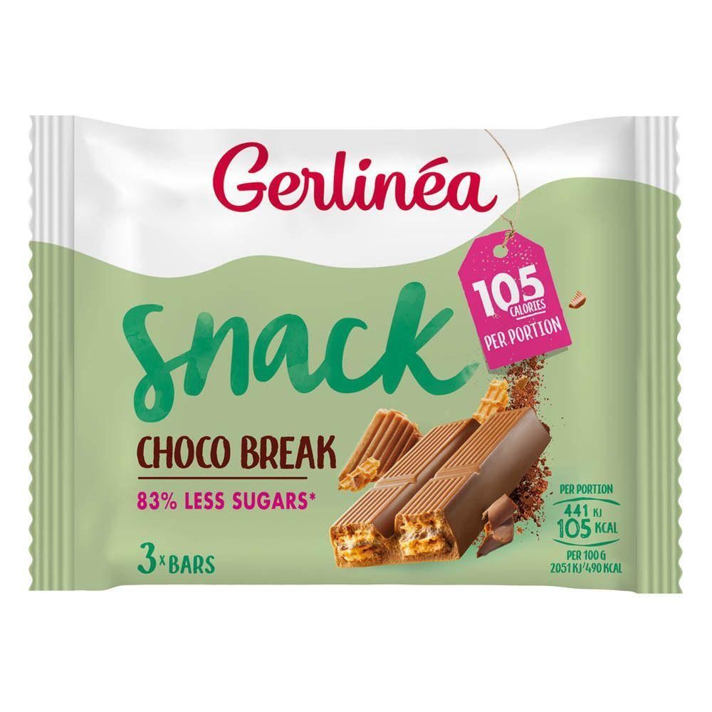 Verpakking van 3 Gerlinéa Snack Choco Break repen.