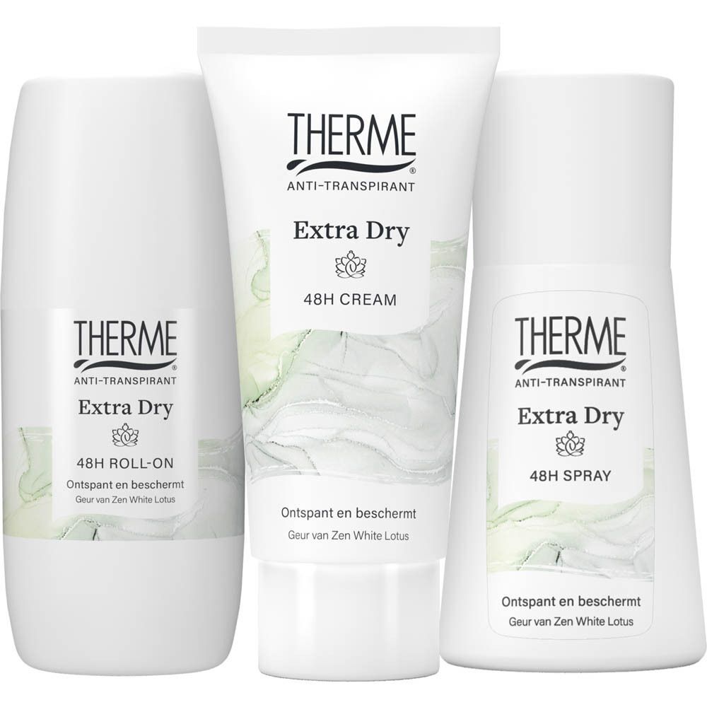 Therme Extra Dry 48H Cream Anti-Transpirant met Zen Lotus geur.