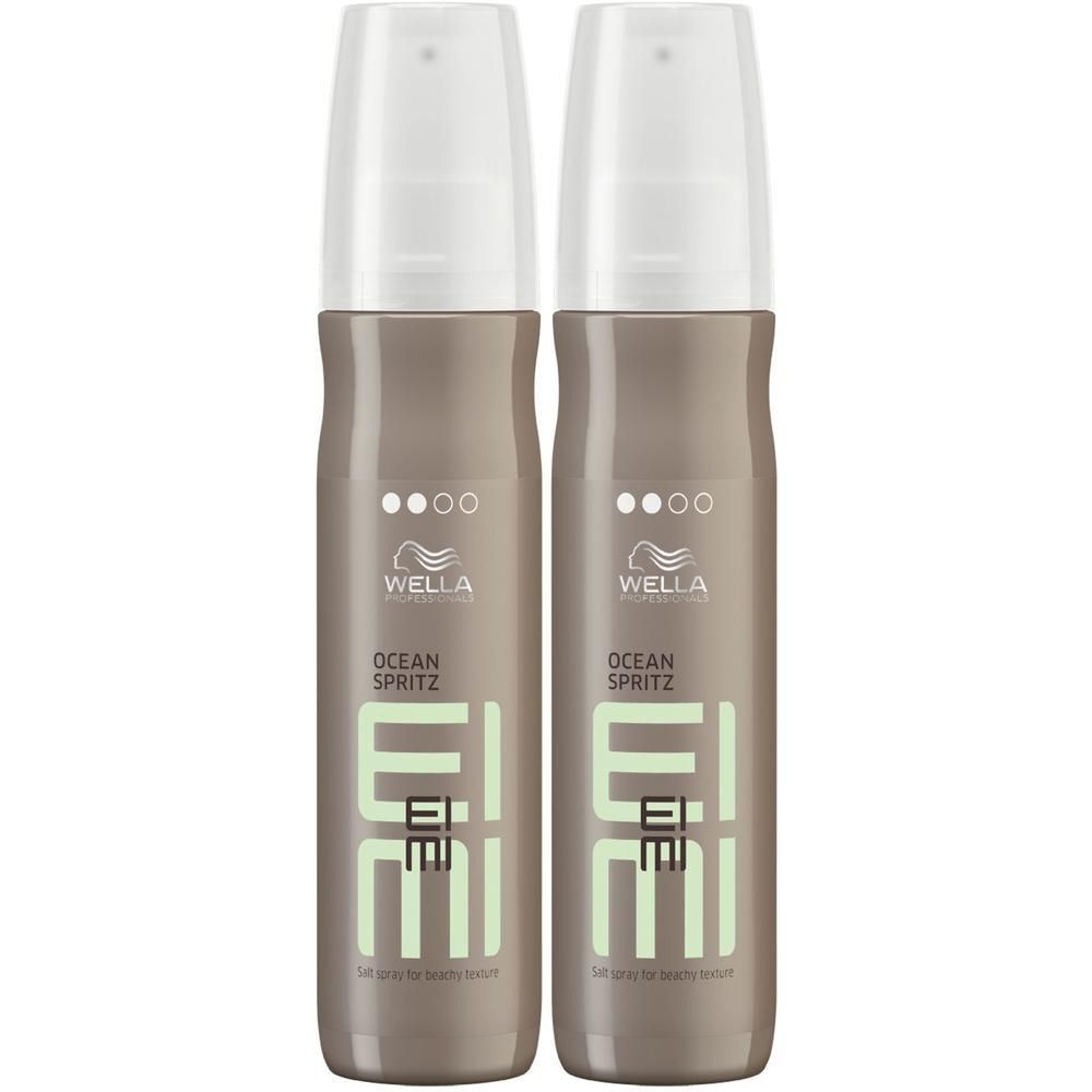 Twee flacons WELLA PROFESSIONALS Ocean Spritz haarspray.