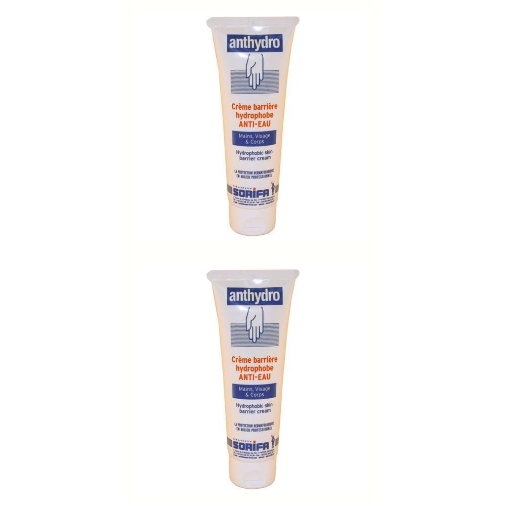 Deux tubes de crème barrière hydrophobe Anthydro.