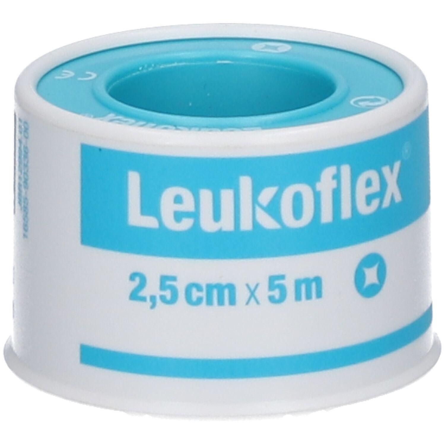 Leukoflex pleisterrol, 2,5 cm x 5 m.