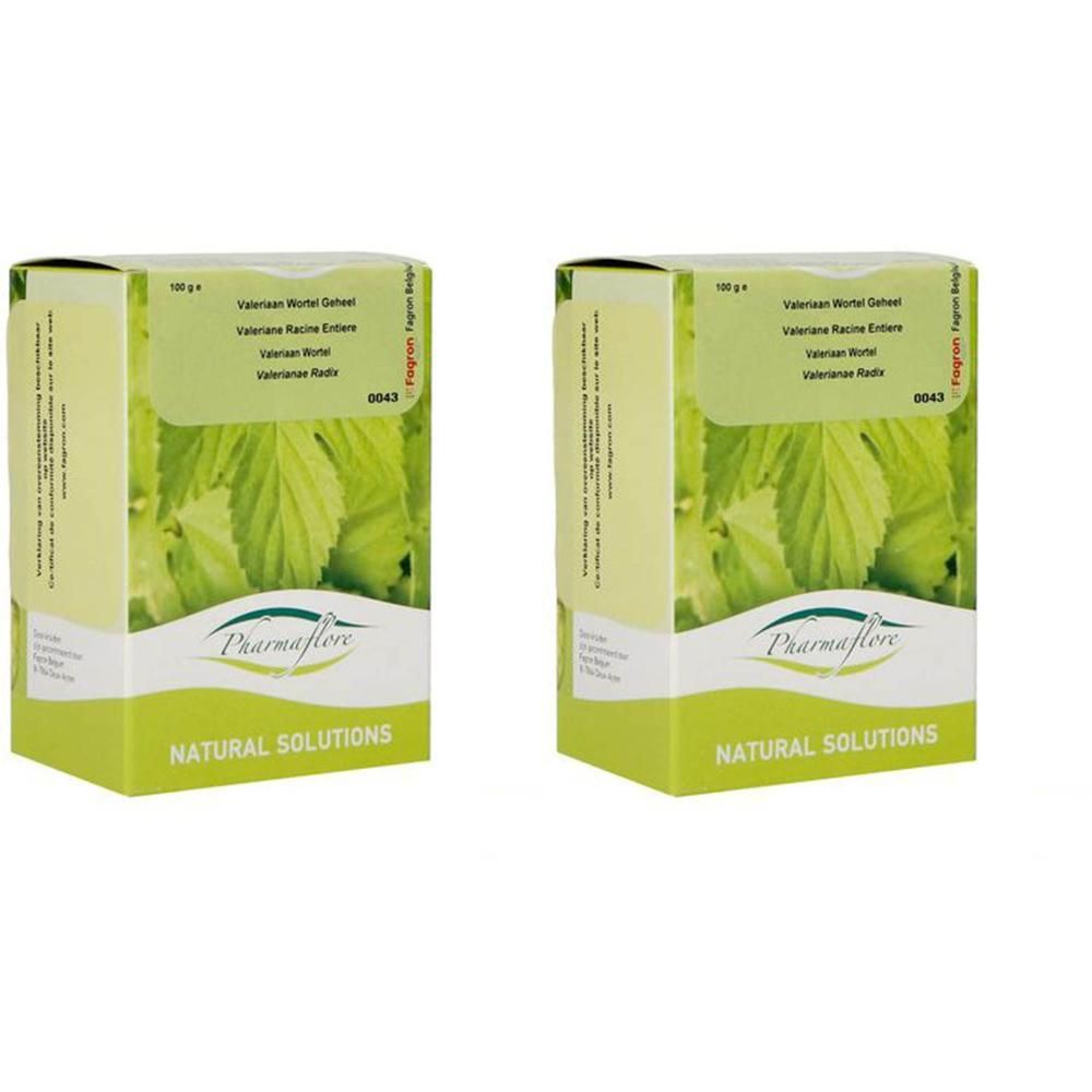 Deux boîtes de Racine de Valériane coupée Pharmaflore, 100g.