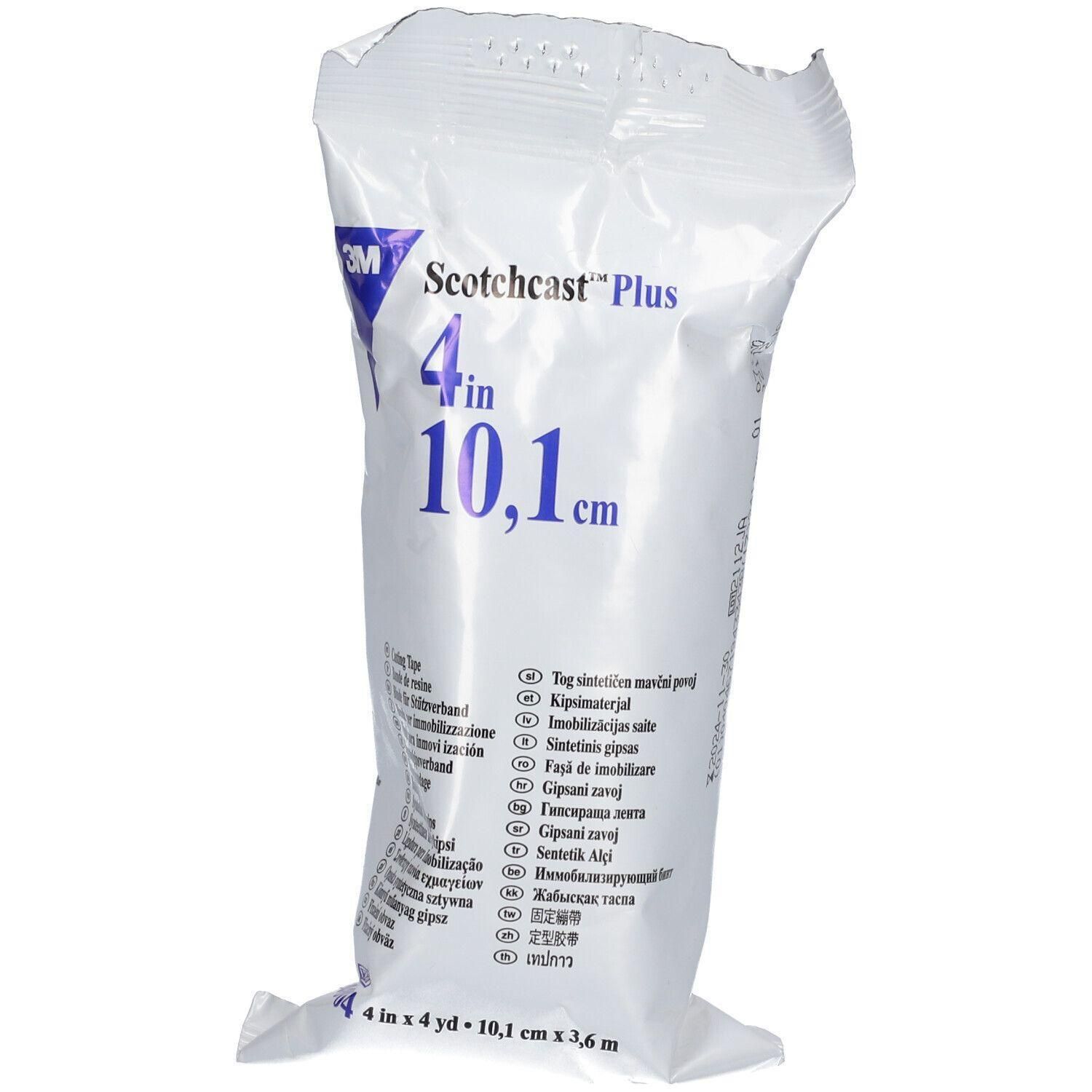 Verpakking van Scotchcast Plus, gips van 10,1 cm breed.