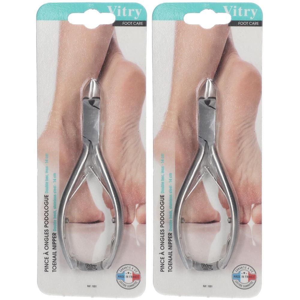 Pince à ongles de pied Vitry en métal, 14 cm.