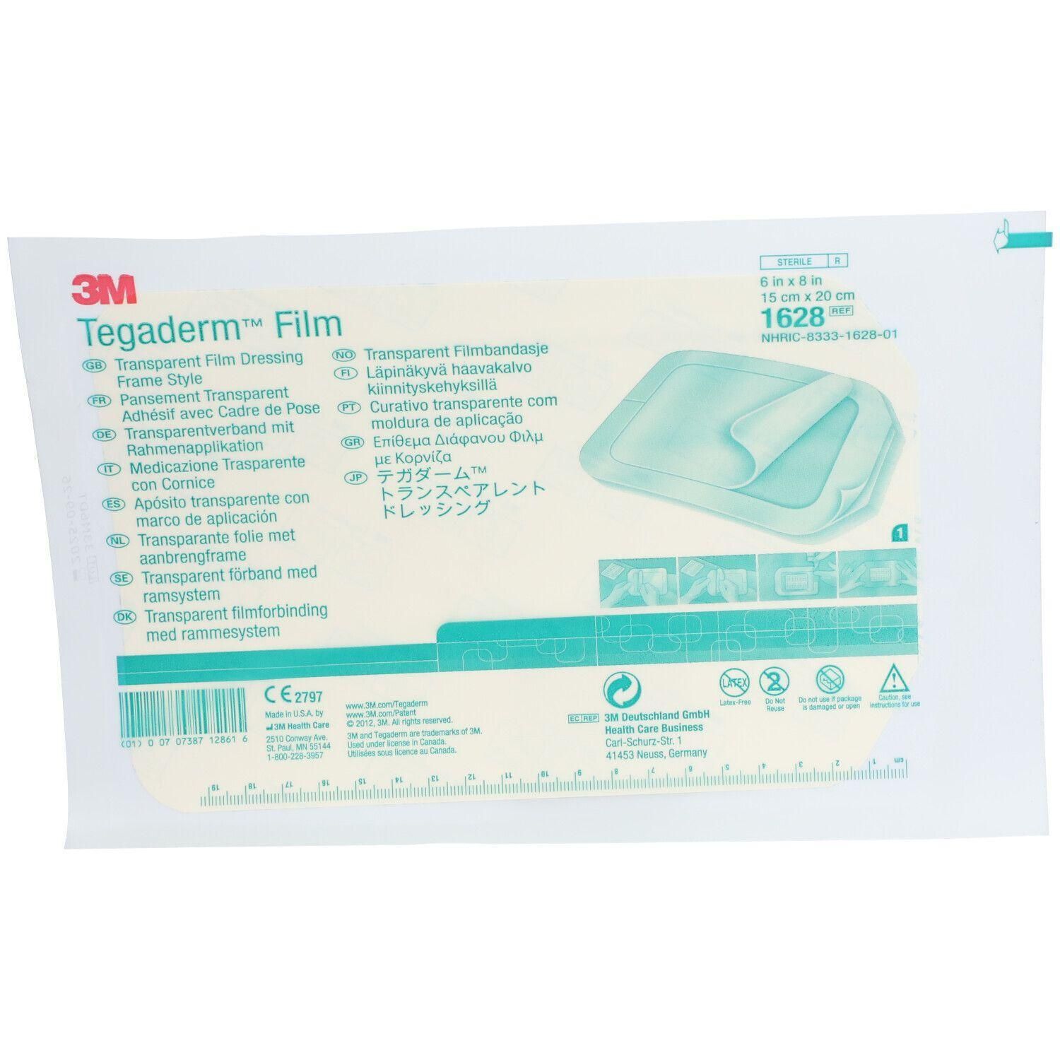 3M Tegaderm Film transparant verband met rammelsysteem, 15x20cm.