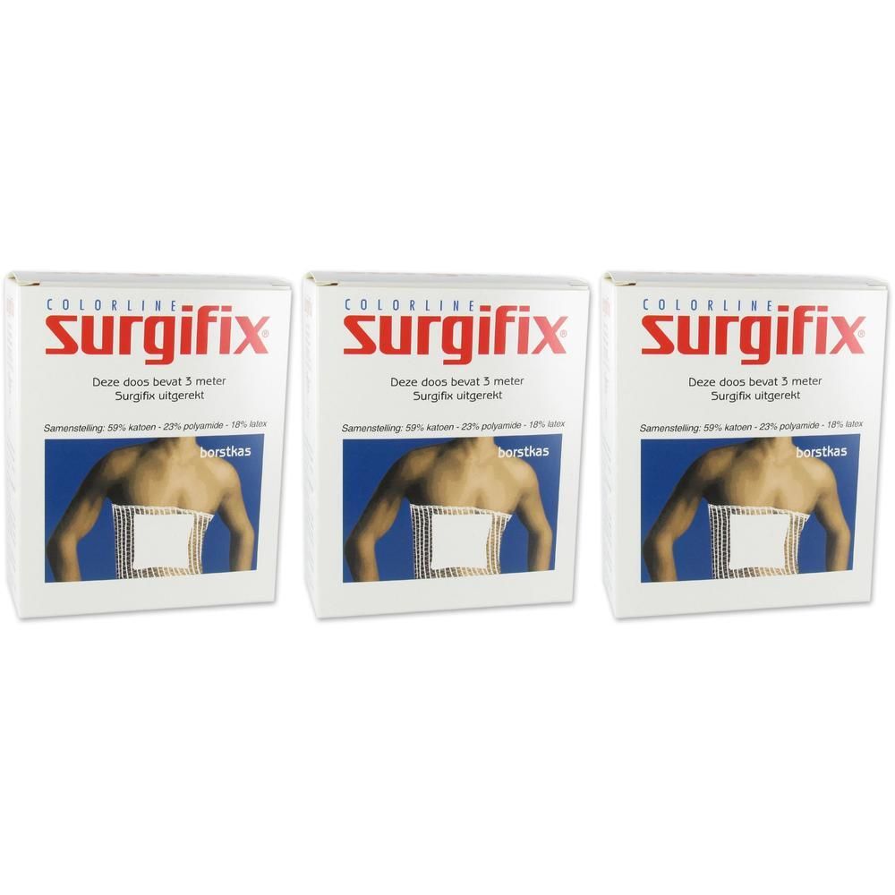 Trois paquets de Surgifix 8 Thorax avec image du thorax.