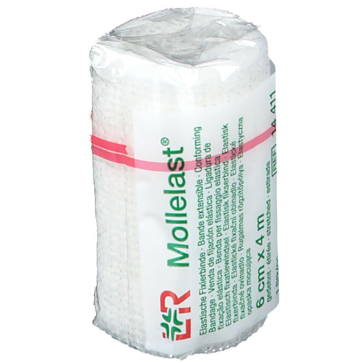 Bande extensible, 6 cm x 4 m, emballée sous film.