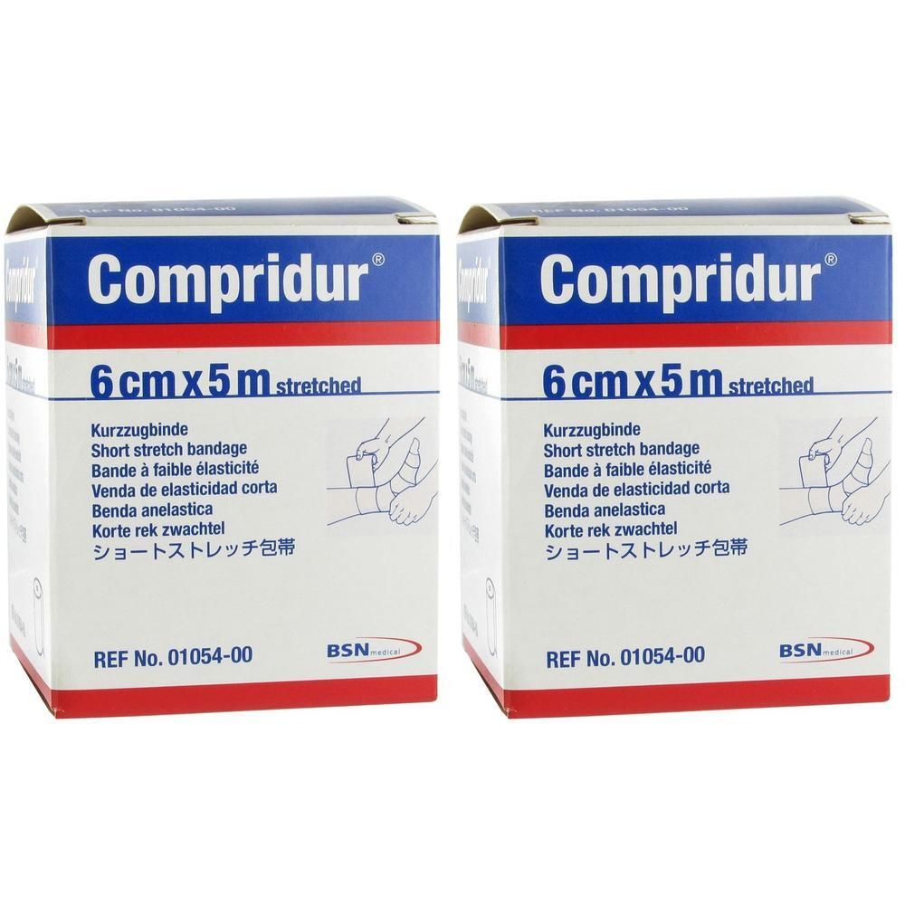Twee Compridur korte rekverbanden, 6cmx5m.