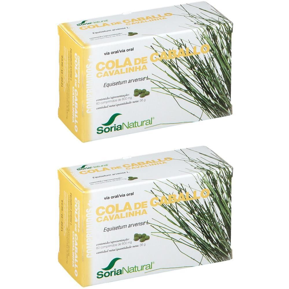 Deux boîtes de Soria Natural Equisetum arvense (Prêle).