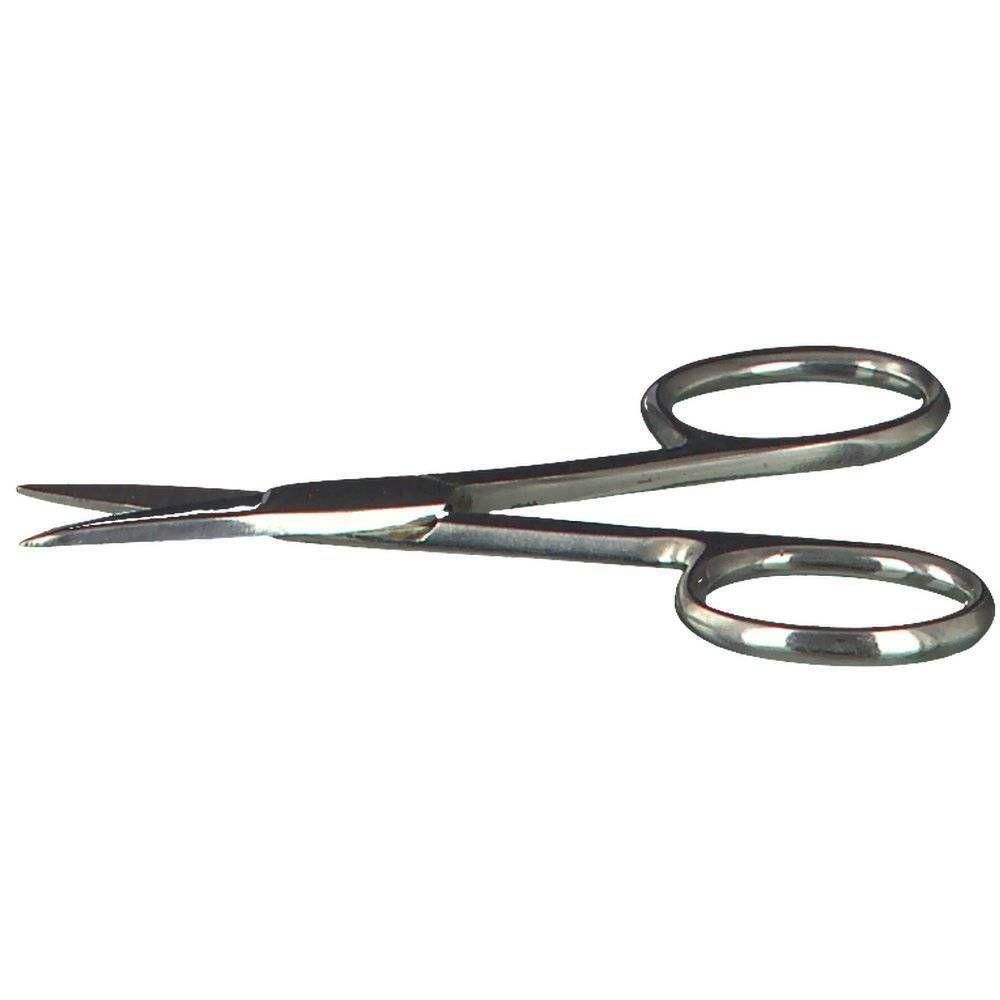 Ciseaux à ongles en acier inoxydable, lame droite, deux anneaux.