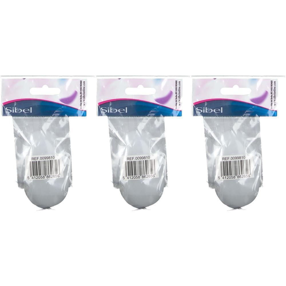 Trois paires de bouchons d'oreilles sous emballage individuel.