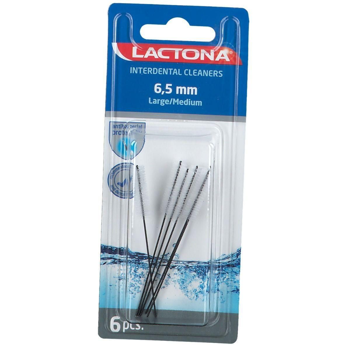 Verpakking met 6 Lactona Interdent Cleaners, 6,5 mm, Large/Medium.