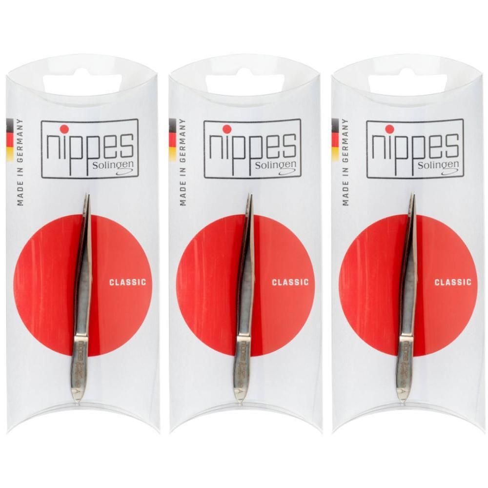 Drie verpakkingen Nippes Solingen Classic puntpinnetjes van metaal.