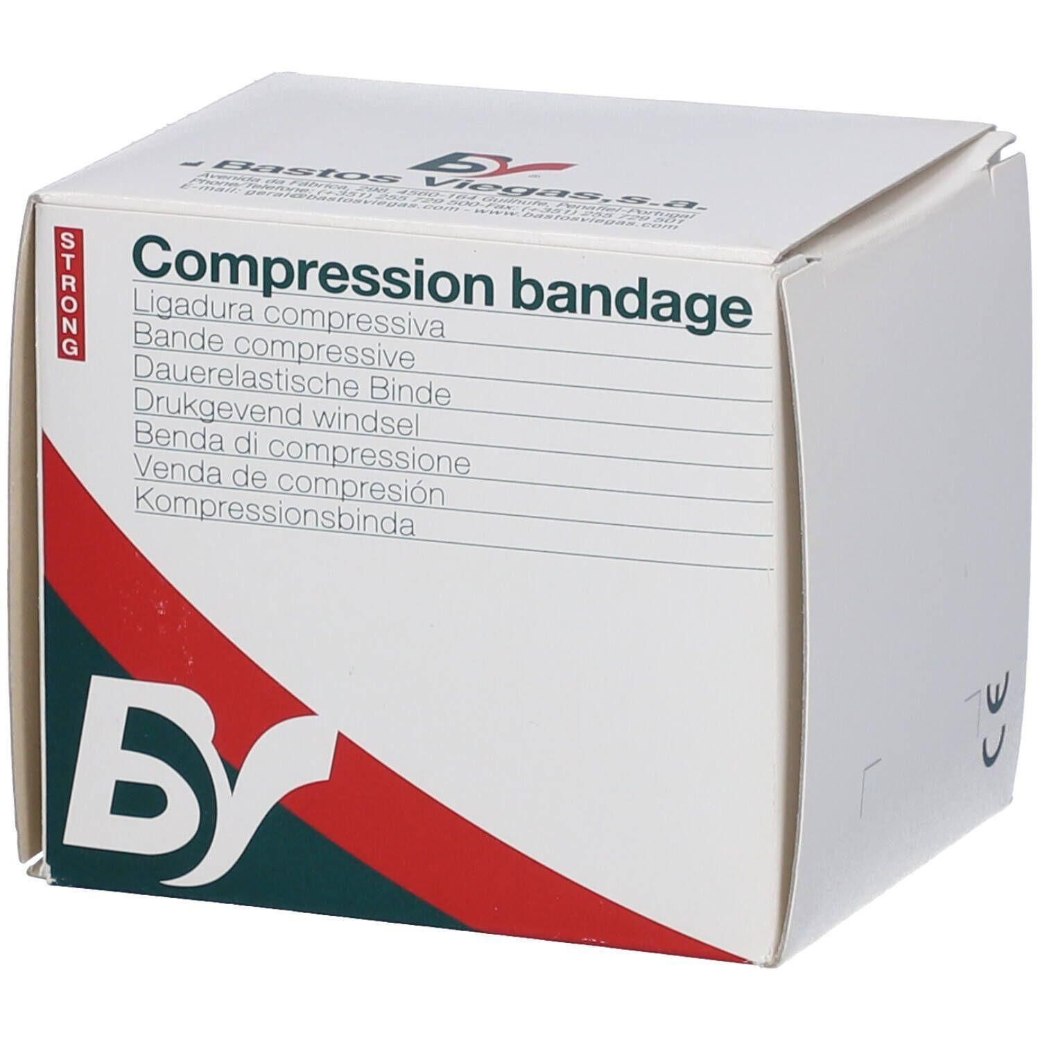 Bande compressive, forte, 8cm x 7m, avec clips