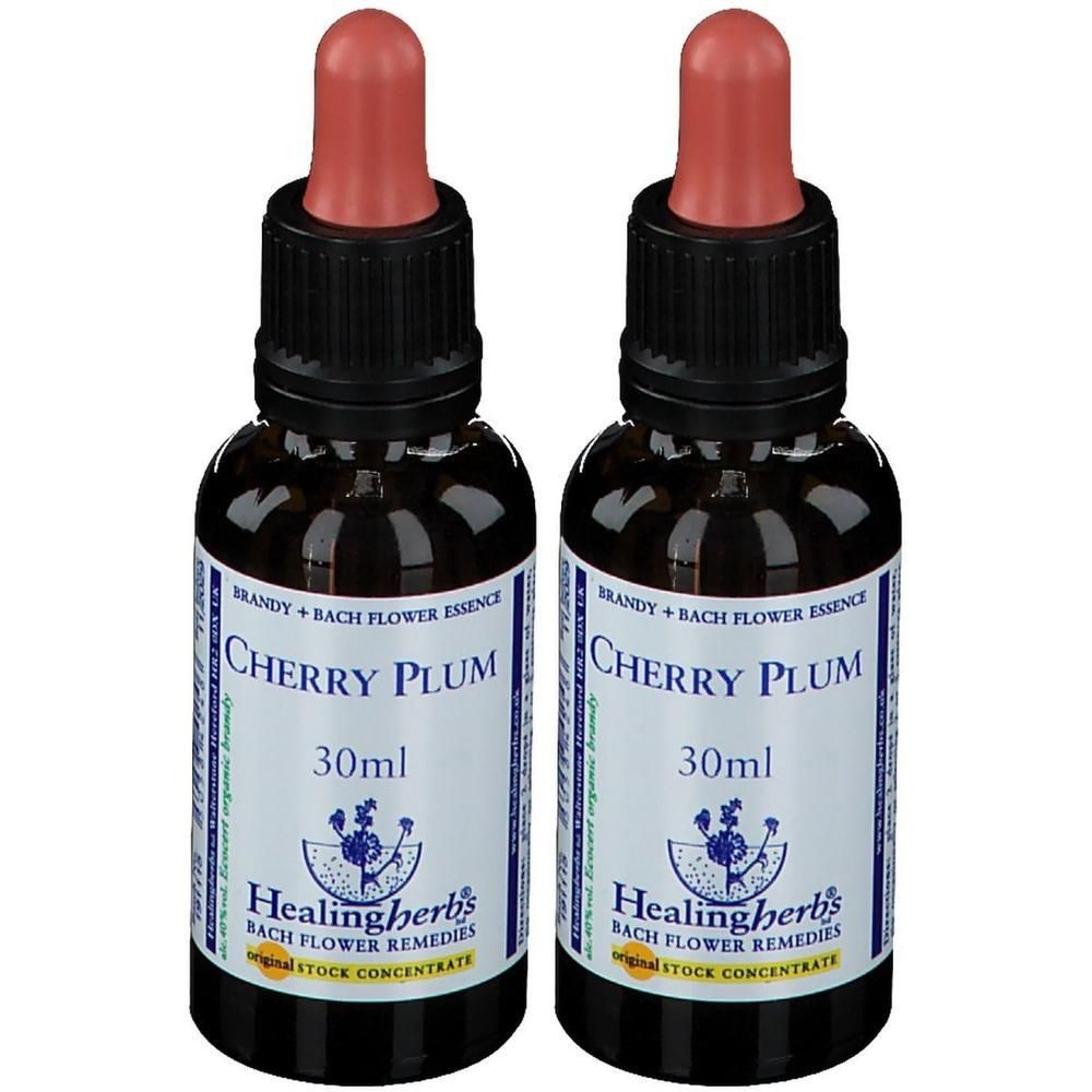 Deux flacons Healing Herbs Cherry Plum, 30ml chacun.