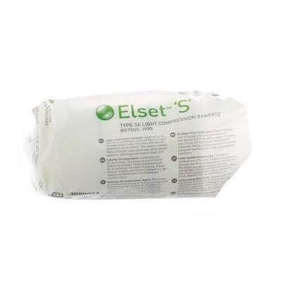 Elset 'S' Type 3A bandage compressif léger, BS7505:1995. Emballage blanc avec informations produit.
