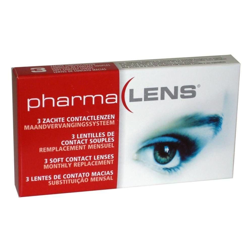 PharmaLens: Doos met 3 zachte contactlenzen voor maandelijkse vervanging.
