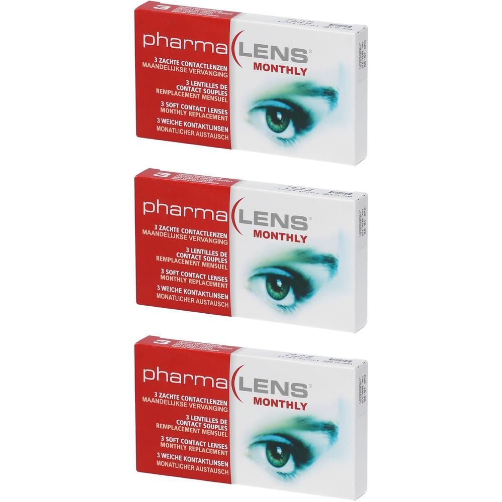 PharmaLens Lenzen: verpakking van 3 maandlenzen.