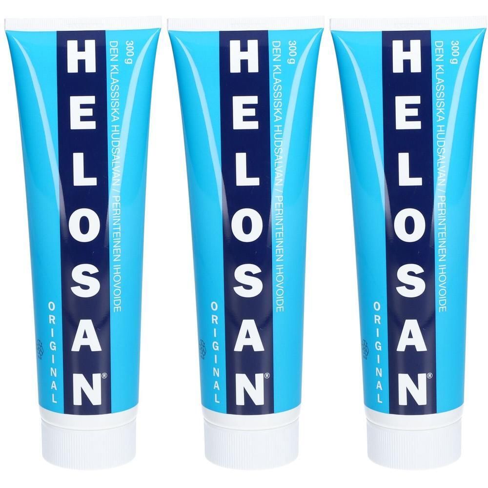 Drie tubes Helosan Original, elk 300g.
