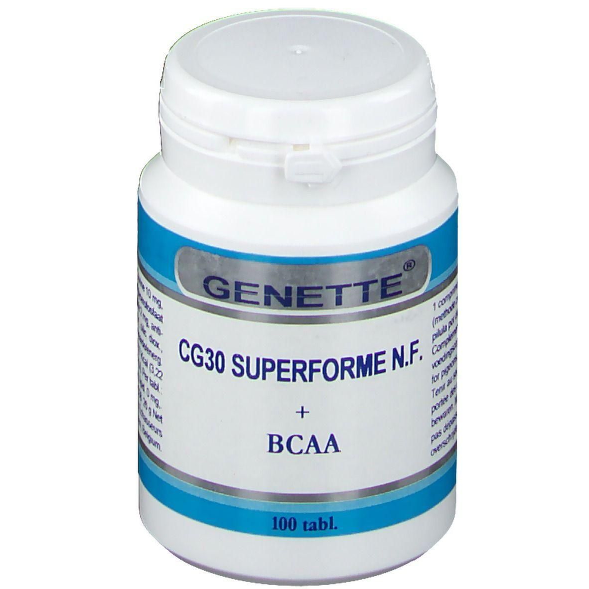 Witte pot Genette CG30 Superforme N.F. + BCAA, 100 tabletten.