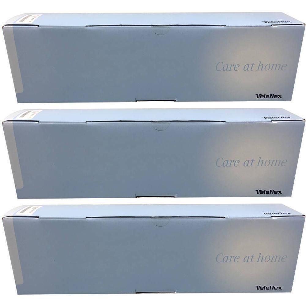 Trois boîtes blanches avec les inscriptions "Care at home" et "Teleflex".