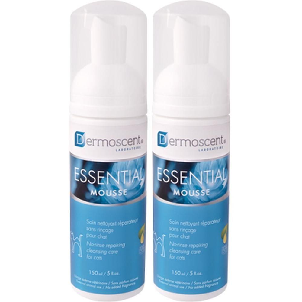 Twee flacons Dermoscent Essential Mousse voor katten.