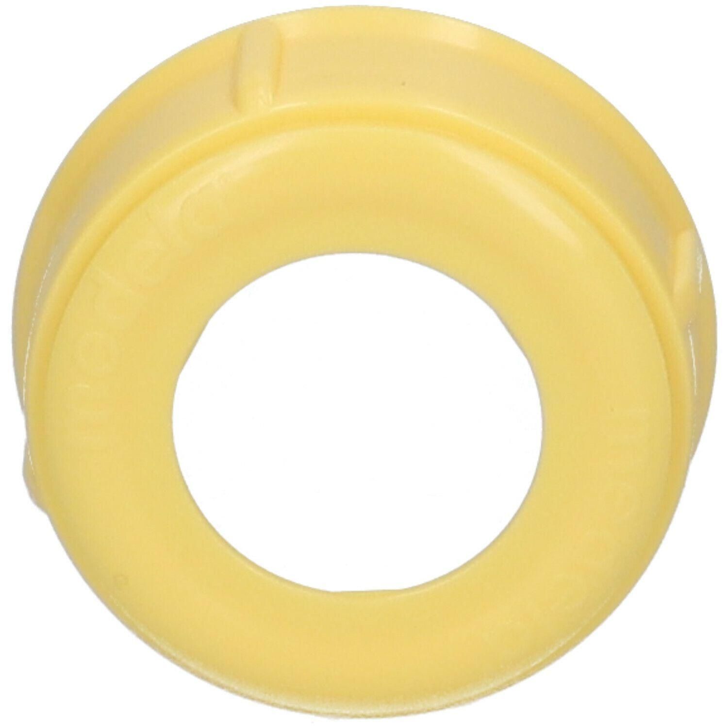 Anneau jaune avec rainures.