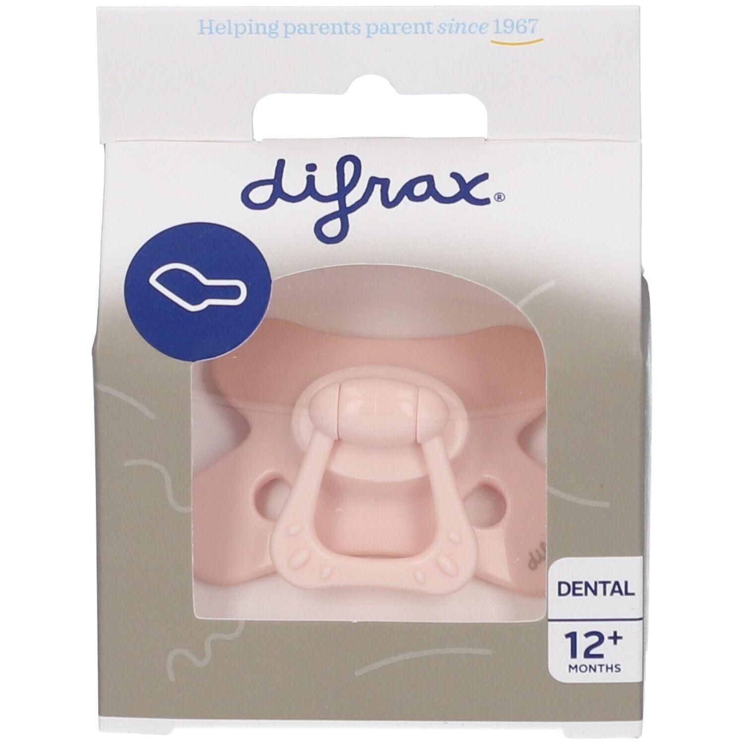 Difrax Dental speen, 12+ maanden, roze.