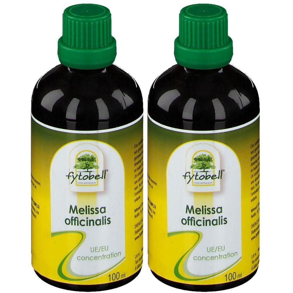 Deux flacons de Fytobell Melissa officinalis UE concentration, 100ml.