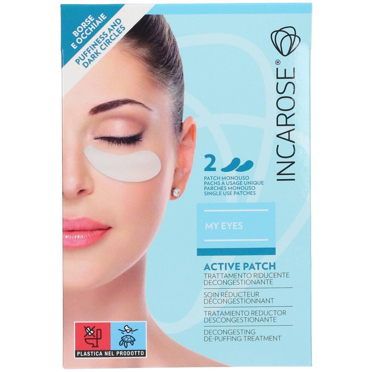 Incarose My Eyes Hydrogel Active Patch: Twee patches voor het verminderen van wallen en donkere kringen.