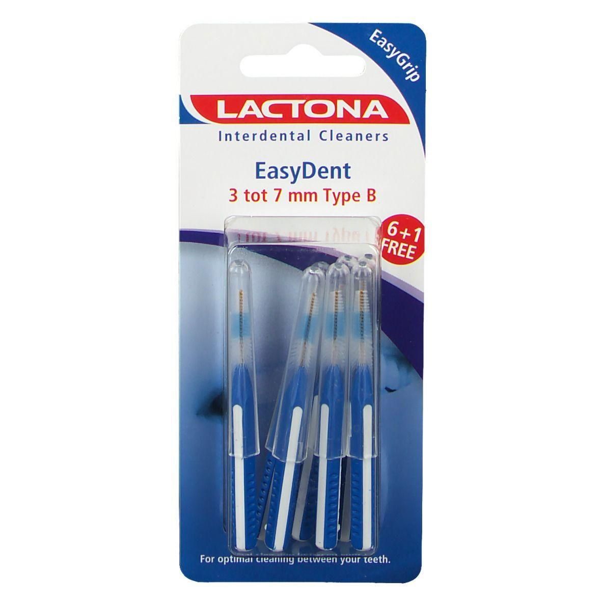 Lactona EasyDent interdentale borsteltjes, 3,0/7,0 mm, Type B, 7 stuks.