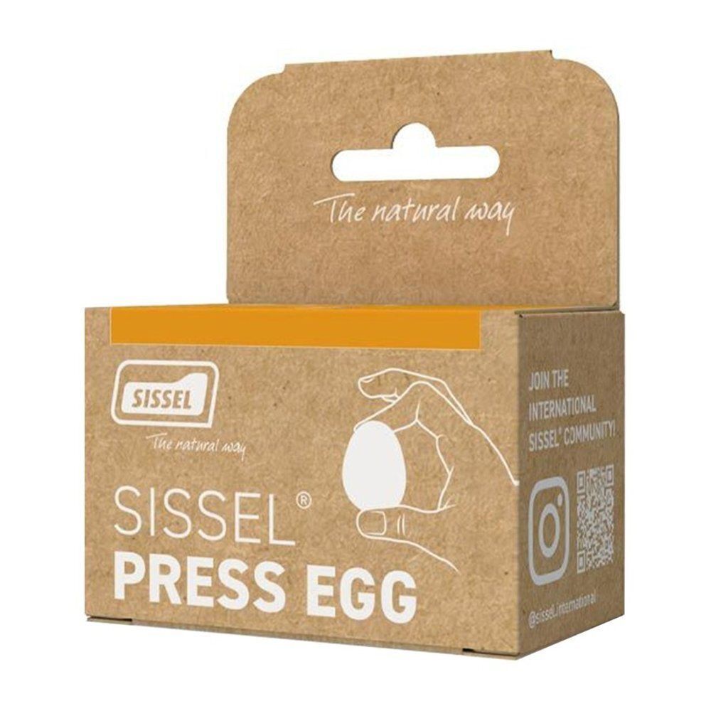 Sissel Press-Egg in bruine kartonnen verpakking met ophangoog.